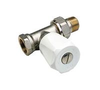 COMAP Robinet manuel droit à double réglage pour radiateur - Droit Femelle 3/8" - Thermostatisable - EuroSar - 409203