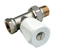 Comap Robinet manuel droit à simple réglage pour radiateur - Droit Femelle 3/4" - Thermostatisable - EuroSar - 419206 Inox
