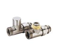 Comap Sar ensemble mitigeur thermostatique design acier inoxydable acier inoxydable + clapet de pied droit 1/2x3/4 + tête thermostatique m30 avec tête de raccordement acier inoxydable 7501751