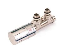 Comap Sar set design bloc en H thermostatique central coudé + Sensitive M30 1/2x3/4 entraxe 50mm inox 7380134