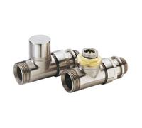 Comap Sar set design vanne thermostatique + clapet de pied droit m30 1/2x3/4 acier inoxydable 3805334