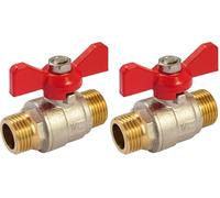 Comap V111035001 VANNE RTS MM clé papillon 3/4", Rouge (Lot de 2)