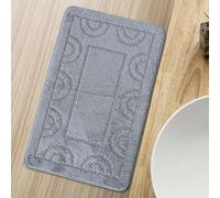 Comart, Nicole Tapis de Salle de Bain, séchage Rapide, Fond antidérapant en Latex, Couleur Unie, Dessous de Douche et Baignoire, pour WC et Bidet, Lavable en Machine, rectangulaire 50 x 80 cm, Gris
