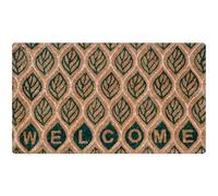 Comart - Paillasson Rio - Coco - 40x70 - Welcome Feuilles Vertes