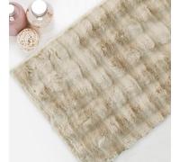 Comart - Tapis d'ameublement Moelleux - pour Salon, canapé, Chambre à Coucher - 140 x 180 cm - Lavable en Machine - Antidérapant - Moderne - Poilu - Ultra Doux - Design de Carreaux 3D - Beige