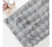 Comart - Tapis d'ameublement Moelleux - pour Salon, Coin canapé - pour Chambre - 140 x 180 cm - Lavable en Machine - Antidérapant - Moderne - Poilu - Ultra Doux - Design à Carreaux 3D - Gris