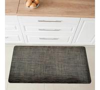 Comart - Tapis de Cuisine Manhattan - Imperméable - Antidérapant - Anti-Taches - PVC tressé - Tapis Effet métallique irisé - pour Couloir, Cuisine et Salle de Bain - Marron Chocolat - 50 x 75 cm