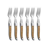 Comas Alps Chuleteros HQ Lot de 6 couverts à steak avec manche en bois et acier inoxydable
