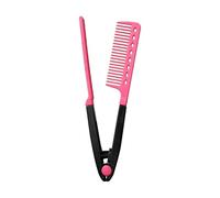 Comb de lissage des cheveux, V Shaped Smoothing Brush, Straightener Hairdressing Salon Brush, Fournitures d"ironage plat pour la commutation à domicile Rencontres Holiday Road Trip Travel