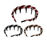 Comb Headband, Toothed Headpiece, 6x9.84 Inches Portable Anti Slip Teeth Design and Stylish Flexible Build, Tooth Hairband for School, Home, Outdoor, Travel, Business, Daily Use
