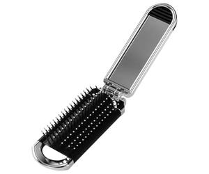 COMBAGGIO COMBAY, BRUSH DAVERE | Pennello per detangler di capelli pieghevole con specchio | Strumenti di styling per la spazzola per capelli portatili per ciocche spesse ricci