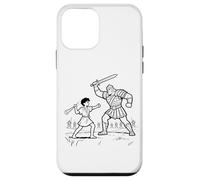Combat Entre David et Goliath - La Foi pour Enfants, Histoire biblique à colorier Coque pour iPhone 12 Mini