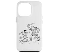 Combat Entre David et Goliath - La Foi pour Enfants, Histoire biblique à colorier Coque pour iPhone 13 Pro