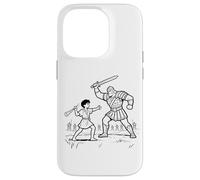 Combat Entre David et Goliath - La Foi pour Enfants, Histoire biblique à colorier Coque pour iPhone 14 Pro
