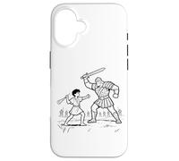 Combat Entre David et Goliath - La Foi pour Enfants, Histoire biblique à colorier Coque pour iPhone 16