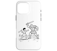 Combat Entre David et Goliath - La Foi pour Enfants, Histoire biblique à colorier Coque pour iPhone 16 Pro Max