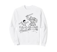 Combat Entre David et Goliath - La Foi pour Enfants, Histoire biblique à colorier Sweatshirt