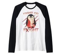 Combat ou Fuite Pinguin Humour Motiv Kaiserpinguin Seevogel Manche Raglan