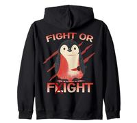 Combat ou Fuite Pinguin Humour Motiv Kaiserpinguin Seevogel Sweat à Capuche