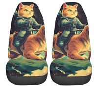Combats De Chats Et De Dinosaures Housses pour Siège Lot De 2 Souple Housses Siège Voiture Confort Couvre Sieges pour Camionnette Passager Monospaces