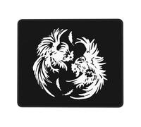 Combats De Coqs Mousepad Lavable Mouse Pad Antidérapant Tapis De Souris pour Travail Bureau Ordinateur 25X30Cm