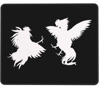 Combats De Coqs Tapis De Souris Gaming Petit Mousepad Bords Cousus Mouse Pad pour Travail Voyage Jeu 25X30Cm