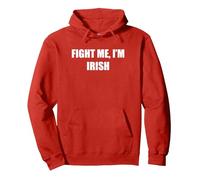 Combats-Moi, Je suis Irlandais Sweat à Capuche, Unisexe pour Adultes, Rouge, M