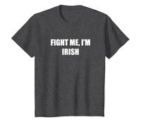 Combats-Moi, Je suis Irlandais T-Shirt, Enfant, Chiné Foncé, 8 Ans