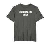 Combats-Moi, Je suis Irlandais T-Shirt, Homme Grandes Tailles, Asphalte, 4X Tall