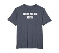 Combats-Moi, Je suis Irlandais T-Shirt, Homme Grandes Tailles, Bleu Chiné, 3X Tall