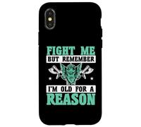 Combats-Moi mais Souviens-toi Que Je suis Vieux pour Une Raison, Vikings Coque pour iPhone X/XS