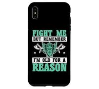 Combats-Moi mais Souviens-toi Que Je suis Vieux pour Une Raison, Vikings Coque pour iPhone XS Max