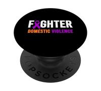 Combattant Contre la Violence Domestique - Sensibilisation à la Violence Domestique PopSockets PopGrip Adhésif