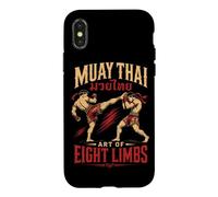 Combattant de l'art du Muay Thai à Huit Membres Coque pour iPhone X/XS
