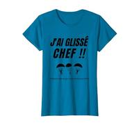 Combattant Humour Militaire Armée J'Ai Glisse Chef T-Shirt, Femme, Saphir, 3XL