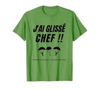 Combattant Humour Militaire Armée J'Ai Glisse Chef T-Shirt, Homme, Herbe, XL