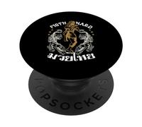 Combattez avec Acharnement : Combat Traditionnel : Muay Thai PopSockets PopGrip Adhésif