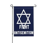 Combattez L'Antisémitisme Bannière Suspendre Drapeaux Durable Drapeau De Cour Pour Événement Dortoirs Intérieure 30X45cm