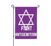 Combattez L'Antisémitisme Drapeaux Suspendre Bannière Avec Œillets Drapeaux De Jardin Pour Extérieure Chambres Dortoirs 30X45cm