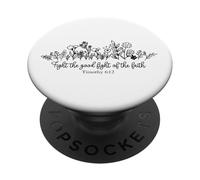 Combattez Le Bon Combat chrétien Hommes et Femmes Aiment Dieu et Jésus PopSockets PopGrip Adhésif