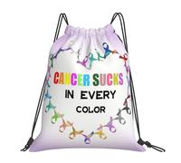 Combattez Le Cancer Dans Toutes Les Couleurs Homme Femme Sac À Cordon Résistant Sac À Dos À Cordon Réglable Gym Sack Pour Piscine Gymnastique Natation