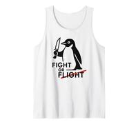 Combattez ou volez un pingouin mignon avec un couteau avec dicton amusant graphique Débardeur