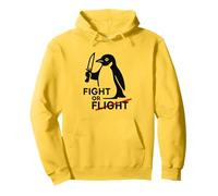 Combattez ou volez un pingouin mignon avec un couteau avec dicton amusant graphique Sweat à Capuche