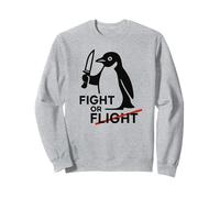 Combattez ou volez un pingouin mignon avec un couteau avec dicton amusant graphique Sweatshirt