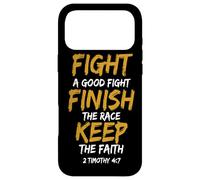Combattez Un Bon Combat Terminez la Course Gardez la Foi Coque pour iPhone 17 Pro Max
