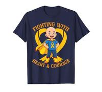Combattre avec Le cœur Courage Enfance Cancer Hero Warrior T-Shirt