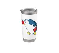 Combattre la boxe pingouin dans le MMA Gobelet isotherme en acier inoxydable double paroi