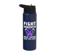 Combattre la démence Marche fière pour guérir la démence Stainless Steel Insulated Water Bottle