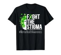 Combattre la stigmatisation La thérapie de Sensibilisation à la santé mentale est Cool T-Shirt Graphique avec Valeur, Homme, Noir, S