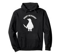 Combattre ou Voler Meme Pingouin avec Couteau Humour Sweat à Capuche